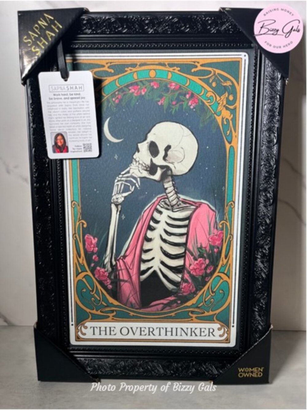 Sapna Shah Tarot Card The Overthinker Skeleton Wall Art